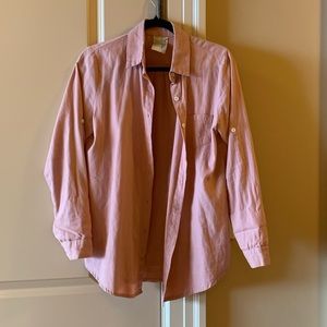 Pink button down shirt